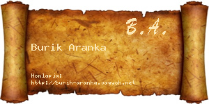 Burik Aranka névjegykártya