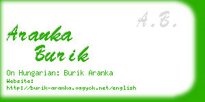 aranka burik business card